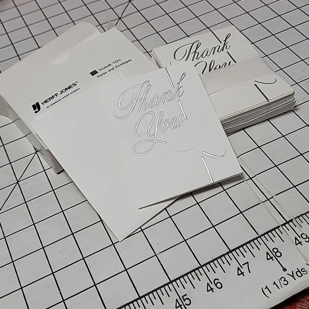 Graduation Thank You Note Cards (Silver Embossed) w/Envelopes NIB (15+addt'l 2 )